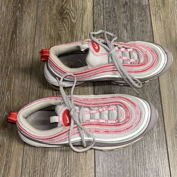 Nike Air Max 97 Womens Size 9 Shoes White Gray Red CI7388-002 Reflective Shoes - Picture 13 of 13